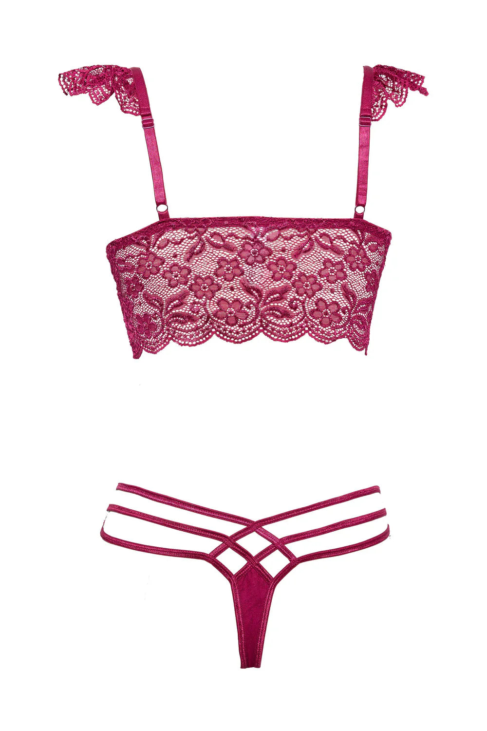 π Pink Pussycat Lingerie β Crop Top & Thong Set