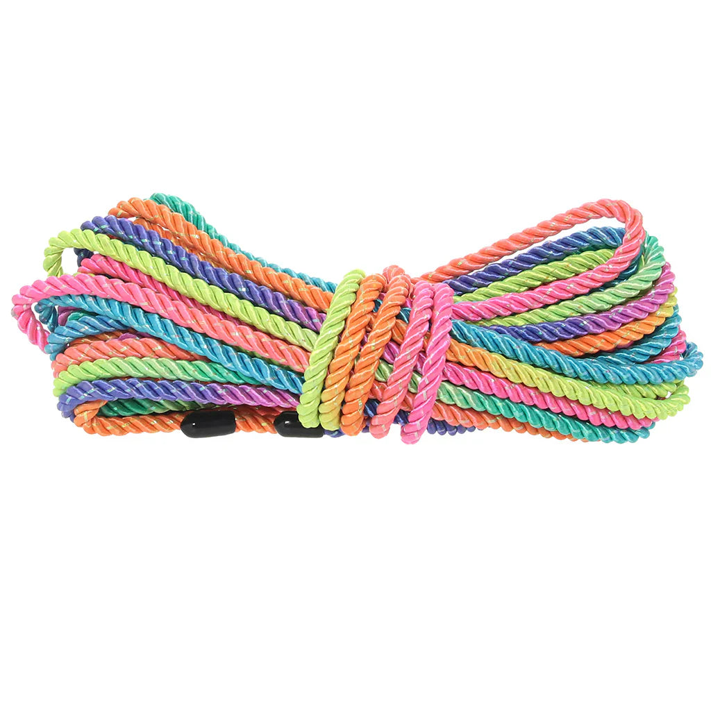 Ouch! 32.8'/10m Bondage Rope in Vibrant Rainbow