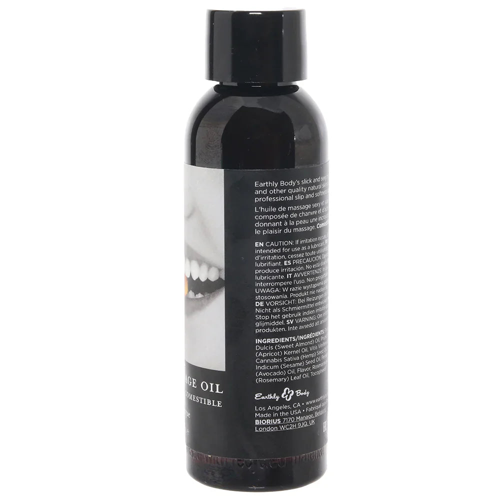 Edible Massage Oil 2oz/60ml in Cherry Burst – Toronto adult store – close-up view