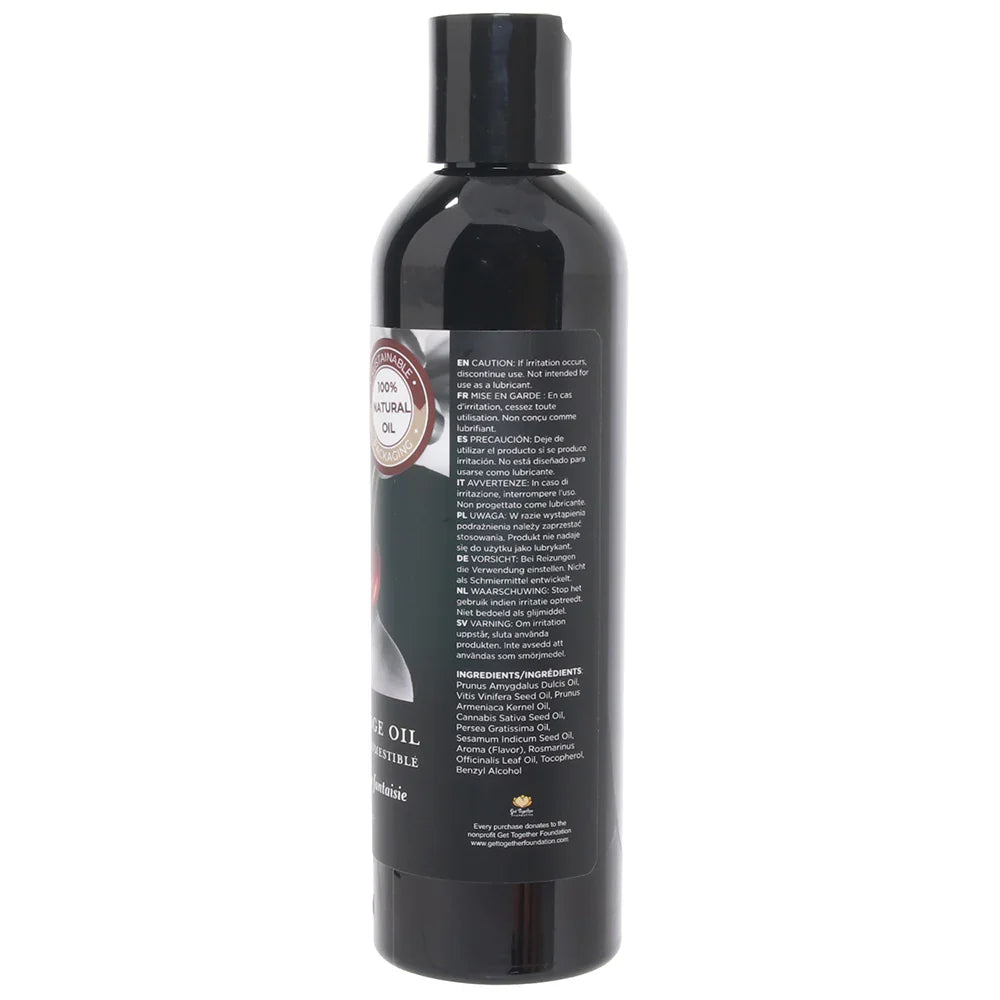 Edible Massage Oil 8oz/236ml in Cherry