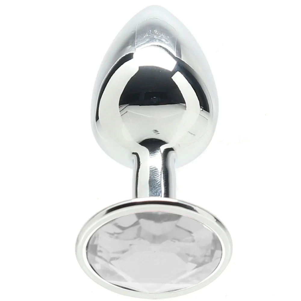 Ouch! Round Gem Silver Plug in Small - Small – Toronto – packaging view