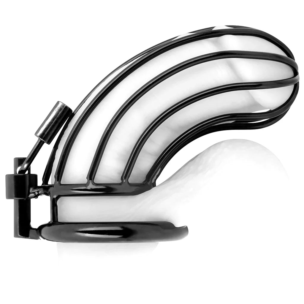 Blue Line Prisoner Cock Cage in Black – Toronto adult boutique – features