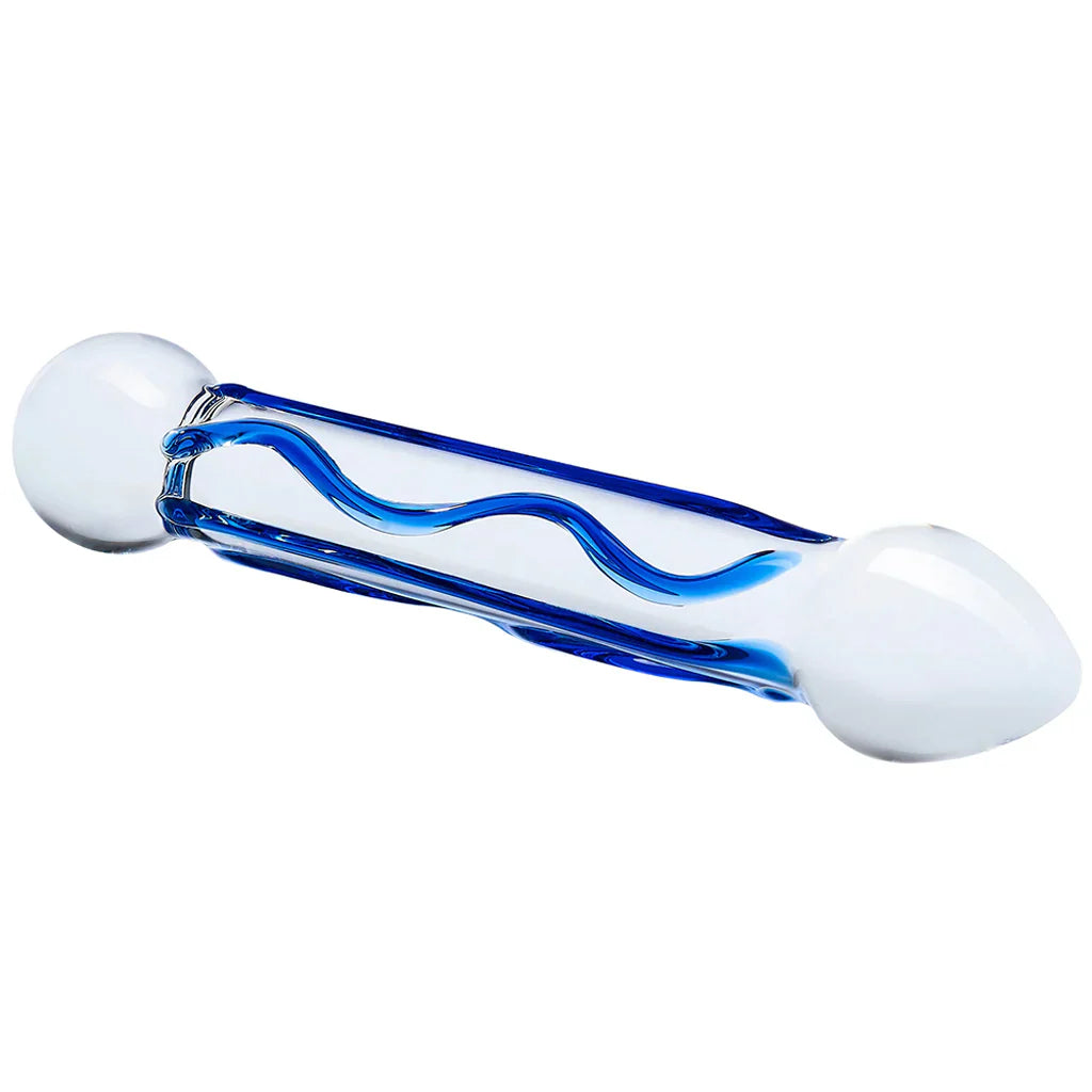 6.5" Full Tip Textured Glass Dildo