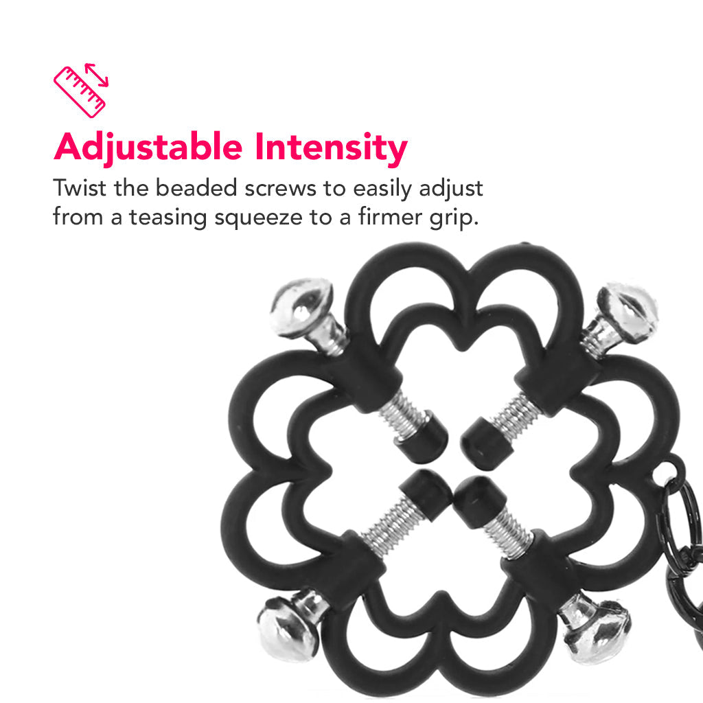 Nipple Grips 4-Point Weighted Nipple Press Clamps in Black — Heaven Boutique Toronto 5