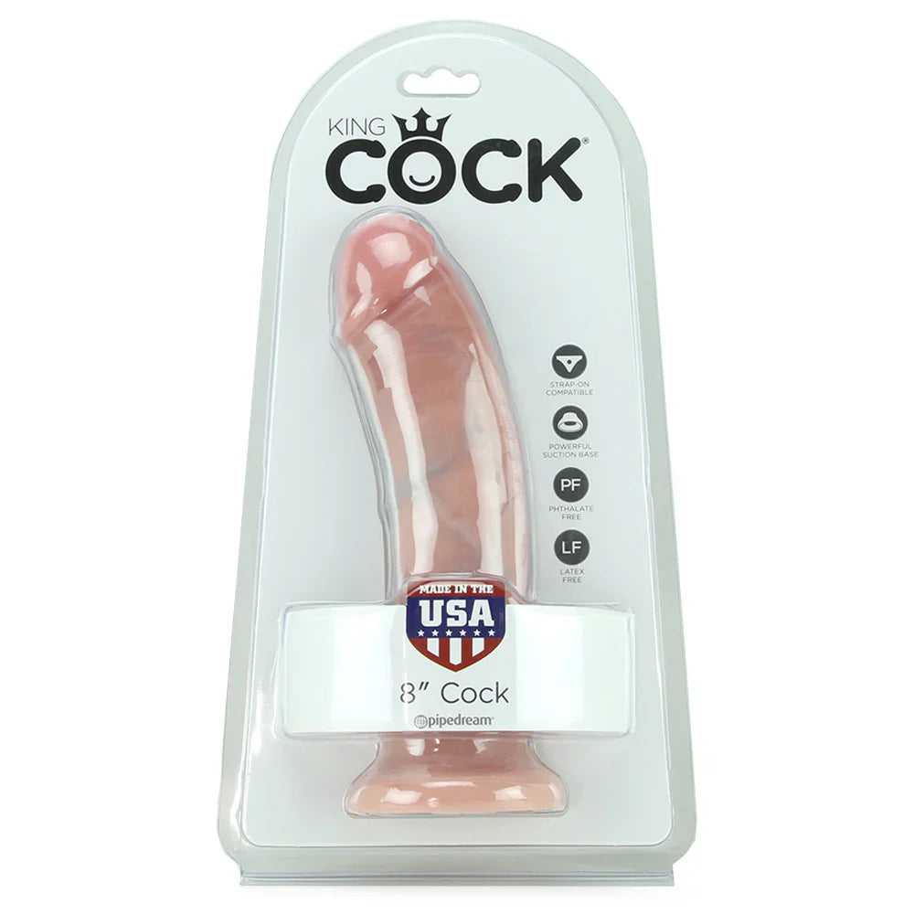 King Cock 8 Inch Dildo in Flesh – Toronto adult store – close-up view