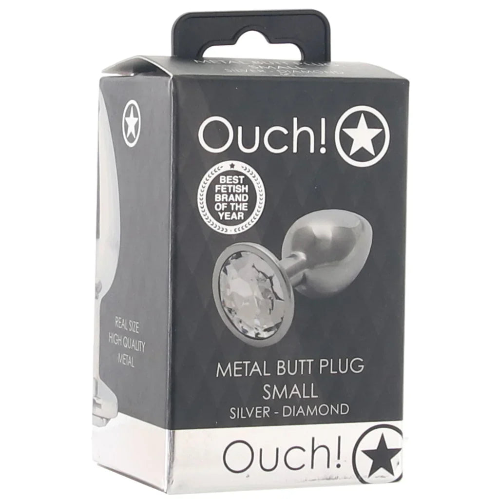 Ouch! Round Gem Silver Plug in Small - Small — buy in Toronto | Heaven Boutique