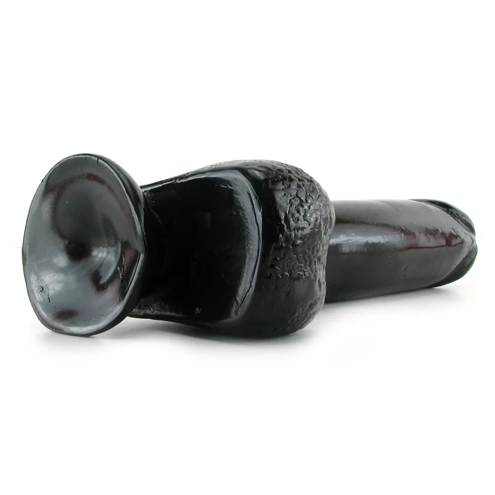 Basix 10 Inch Suction Base Dildo in Black