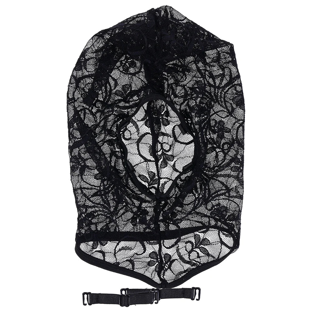 Sex & Mischief Lace Hush Hood – Toronto adult store – close-up view