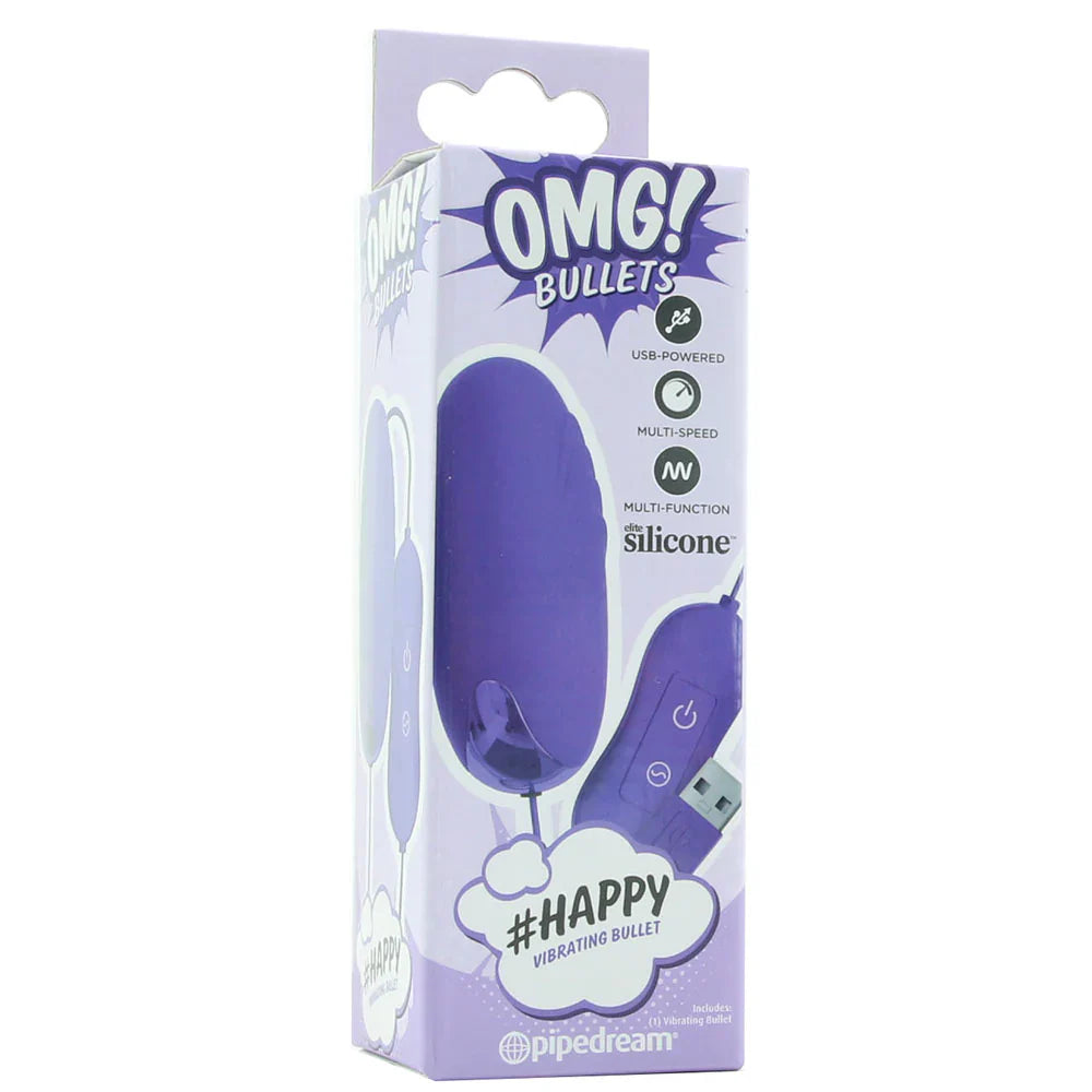 OMG! #HAPPY Vibrating Bullet Vibe in Purple — buy in Toronto | Heaven Boutique