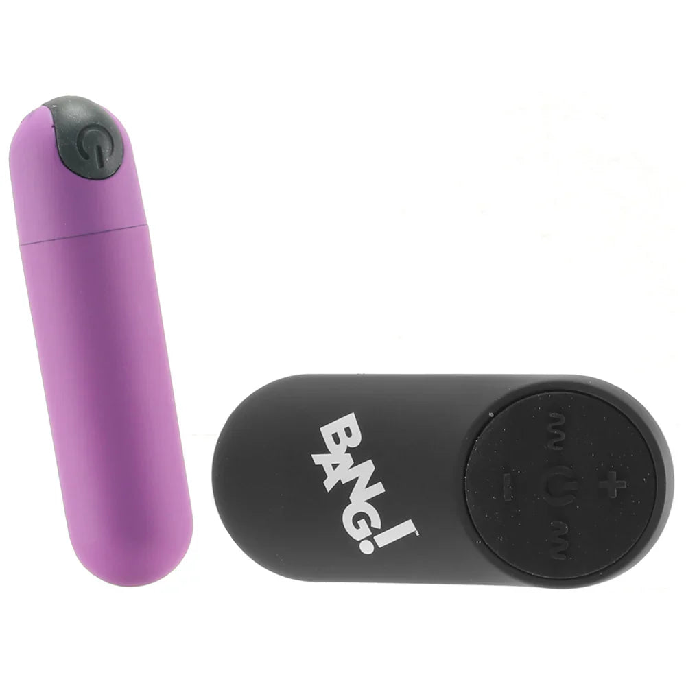 Bang! Remote Vibrating Bullet in Purple – Toronto adult store – close-up view