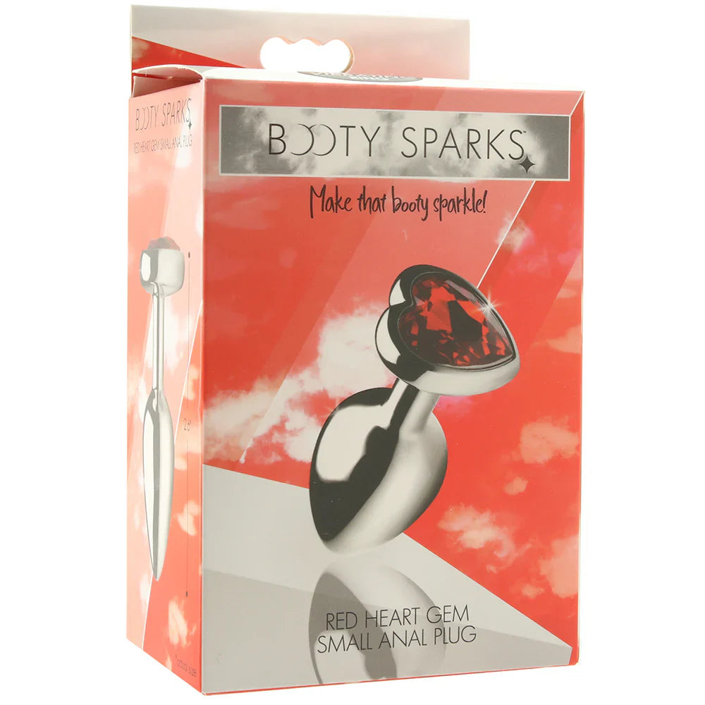 Booty Sparks Red Heart Gem Anal Plug in Small – Toronto adult store – close-up view