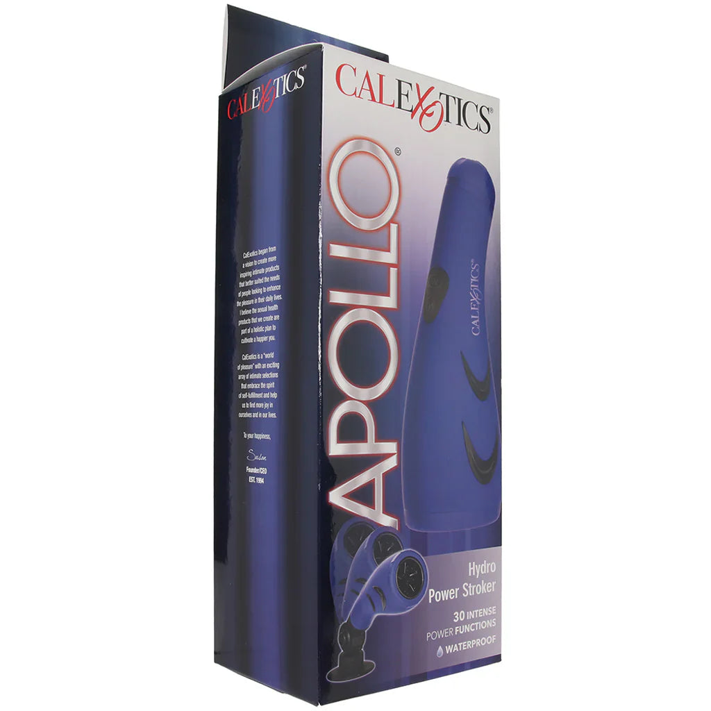 Apollo 30 Function Hydro Power Stroker in Blue – Toronto adult store – close-up view