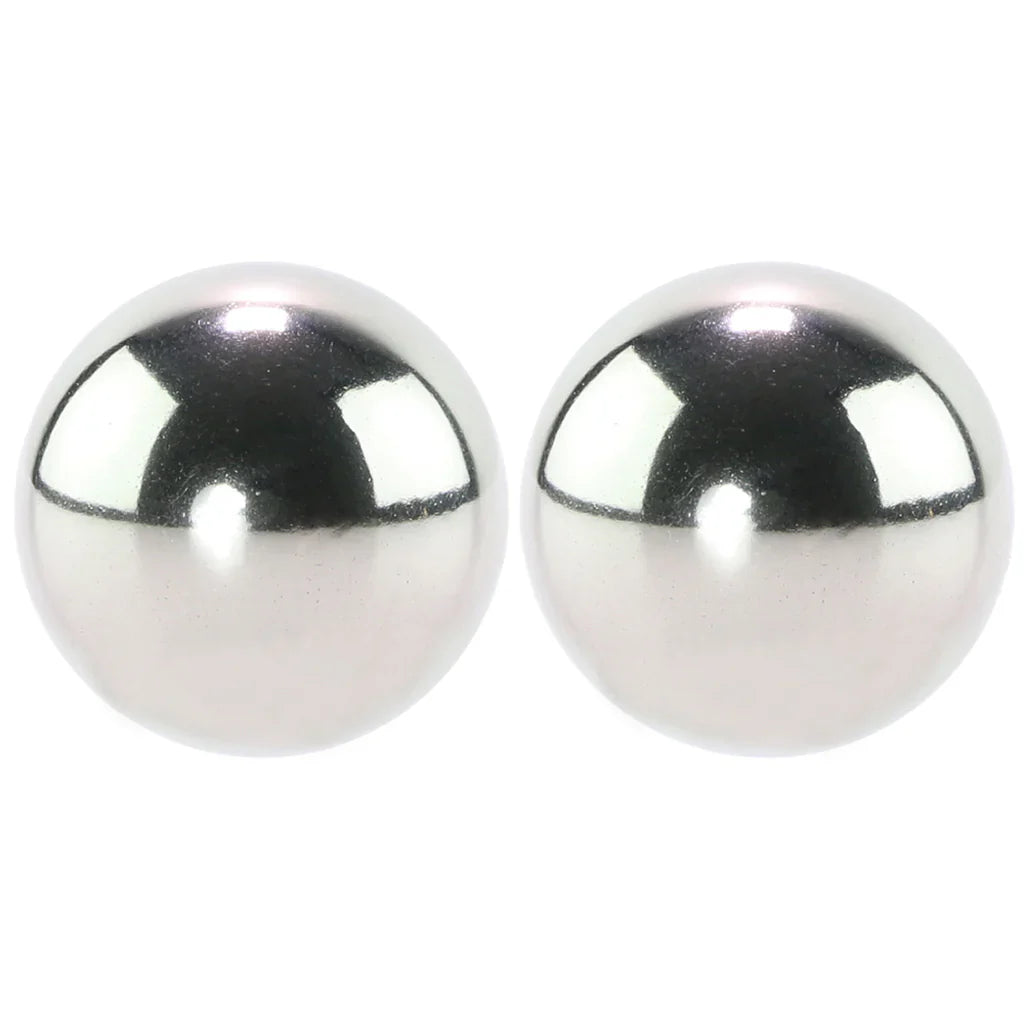 Metallic Weighted Steel Orgasm Balls in Silver – Toronto – packaging view