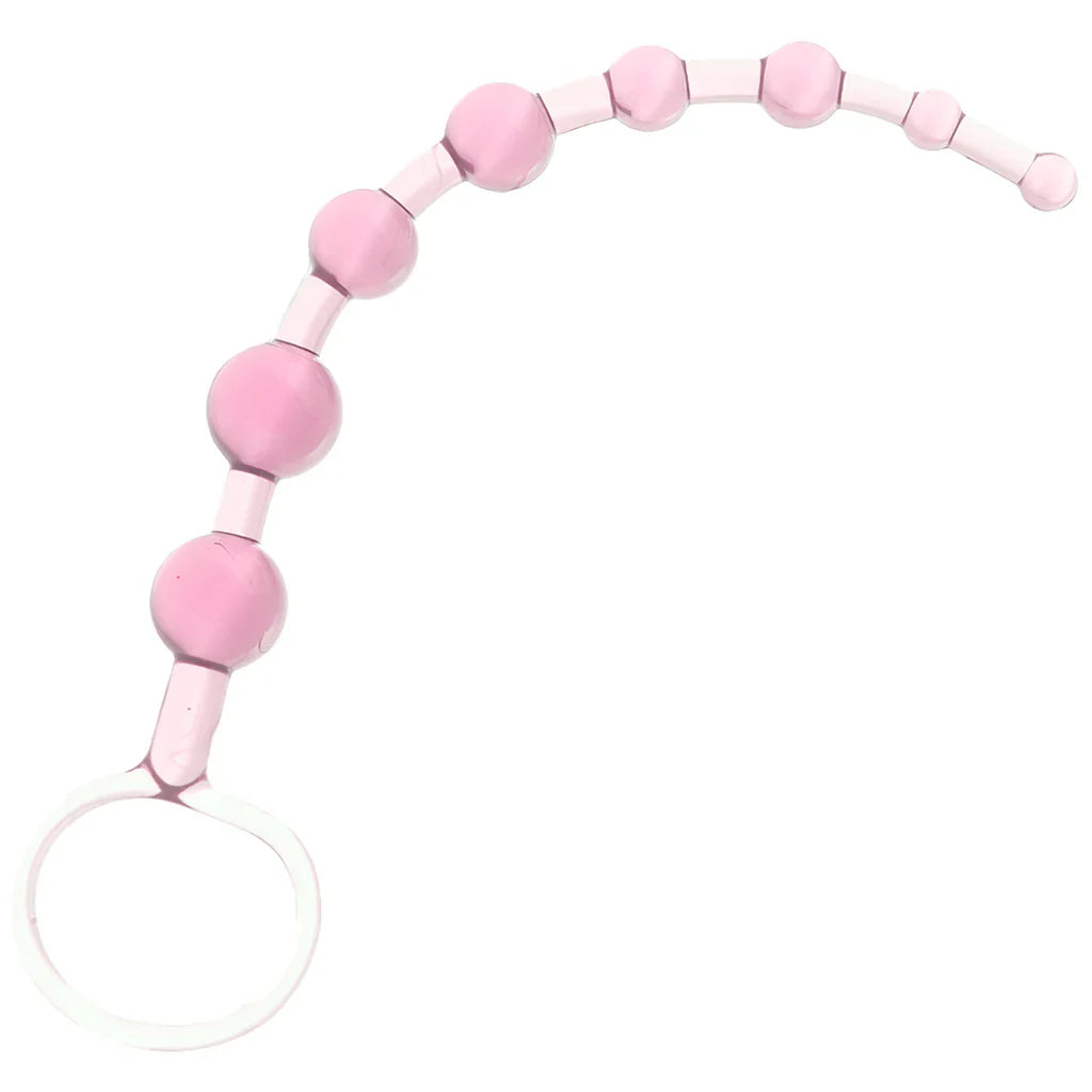 First Time Love Anal Beads in Pink – Toronto adult store – close-up view