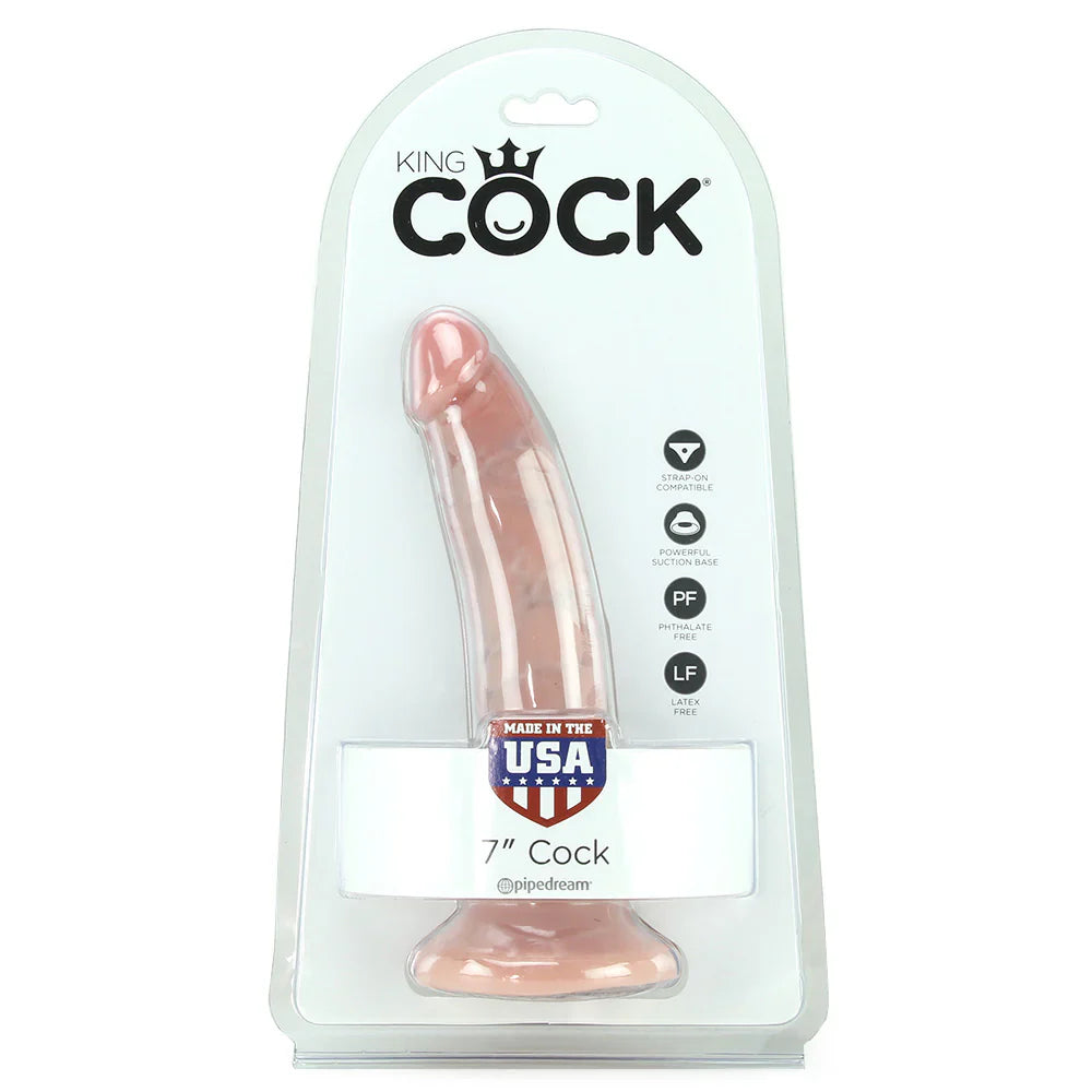 King Cock 7 Inch Dildo in Flesh – Toronto adult store – close-up view