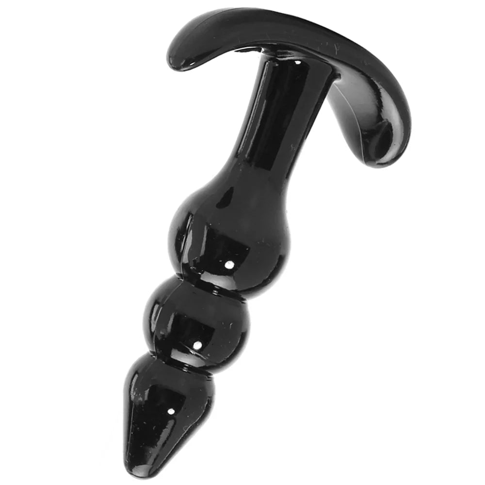 Jelly Rancher Ripple T Butt Plug in Black