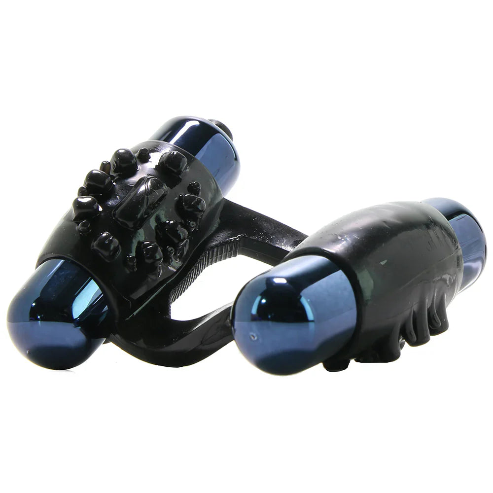 Duo-Vibrating Super Ring in Black – Toronto adult boutique – features