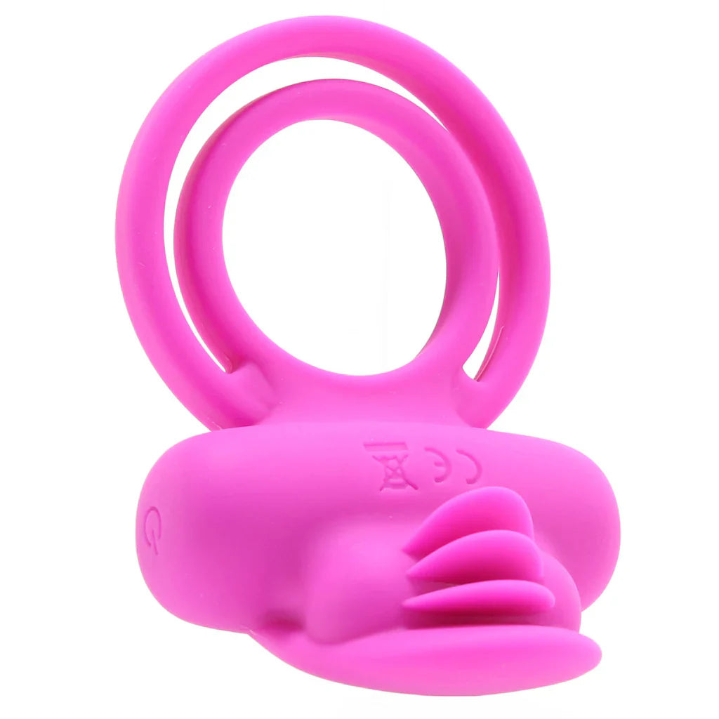 Dual Clit Flicker Vibrating Cock Ring in Pink Toronto – product detail