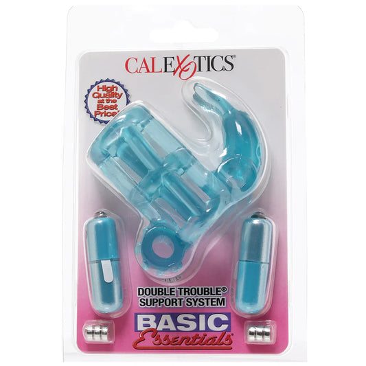Double Trouble Vibrating Support System in Blue