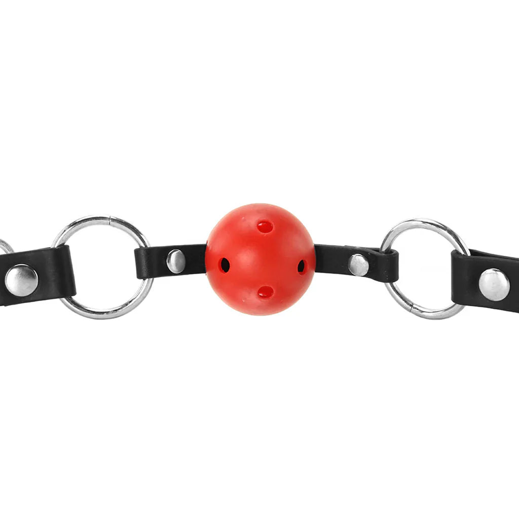 Lux Fetish Breathable Ball Gag in Red