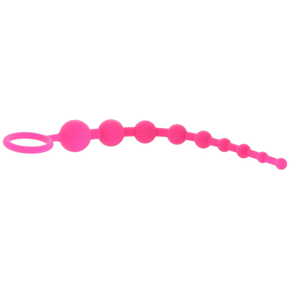 All About Anal Seamless Anal Beads in Pink – Toronto adult boutique – features