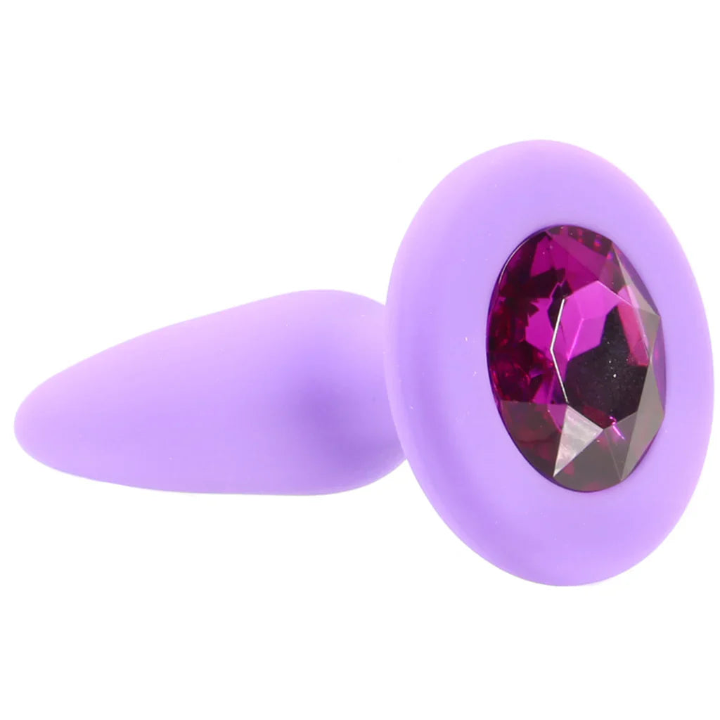 Glams Mini Purple Gem Silicone Butt Plug