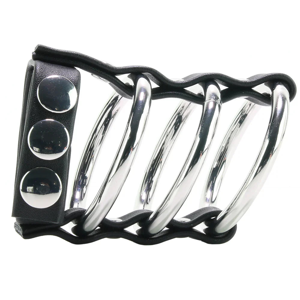 Blue Line Triple Metal C-Ring with Adjustable Ball Strap – Heaven Boutique Toronto – side view