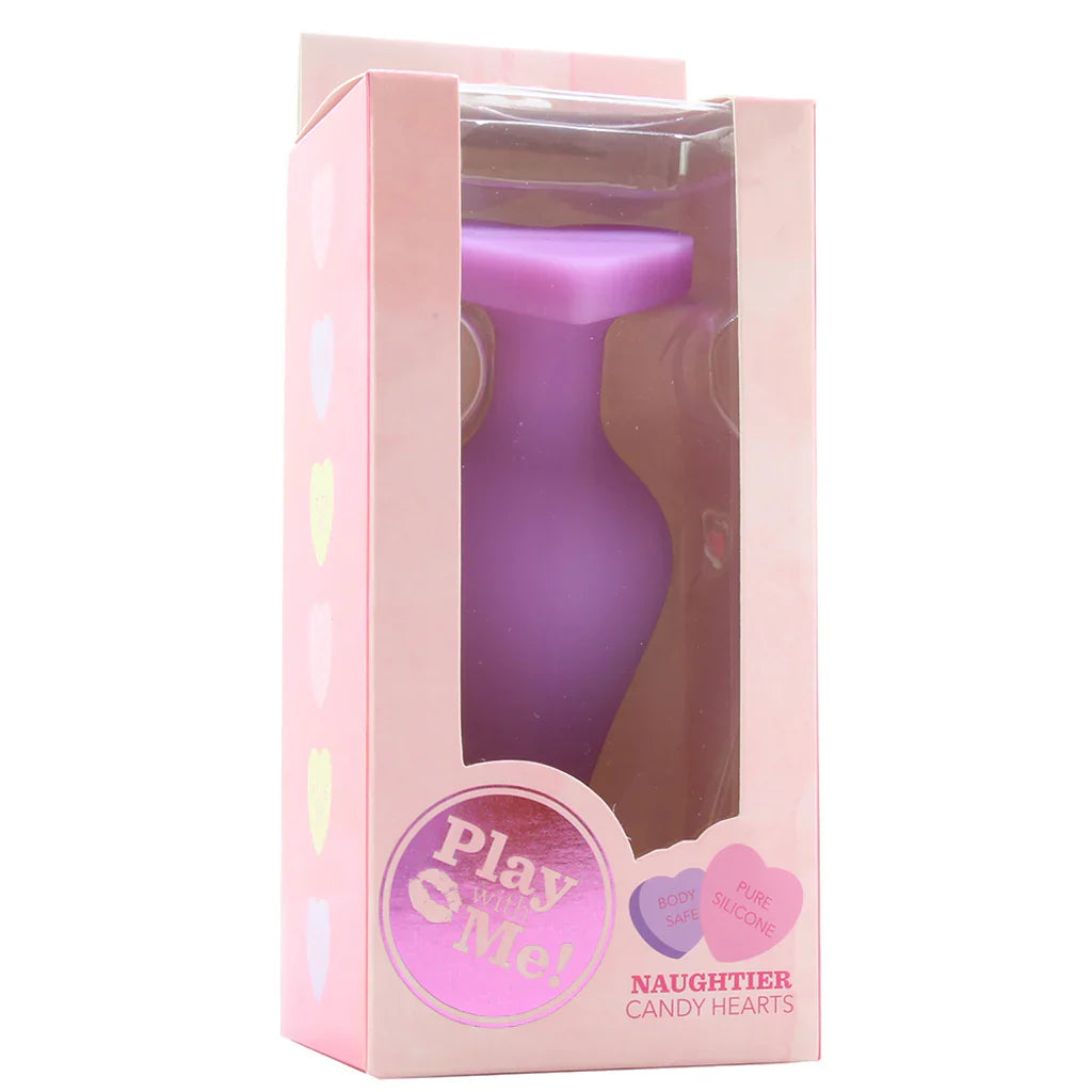 Candy Hearts F**k Me Medium Butt Plug in Purple — buy in Toronto | Heaven Boutique