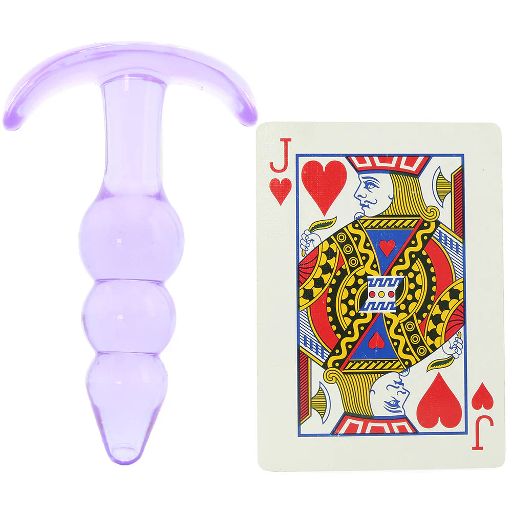 Jelly Rancher Ripple T Butt Plug in Purple – Heaven Boutique Toronto – side view