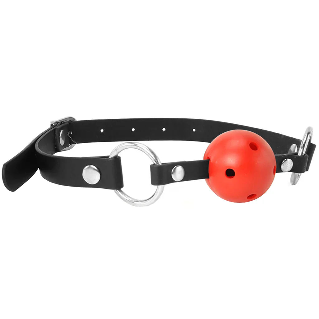 Lux Fetish Breathable Ball Gag in Red