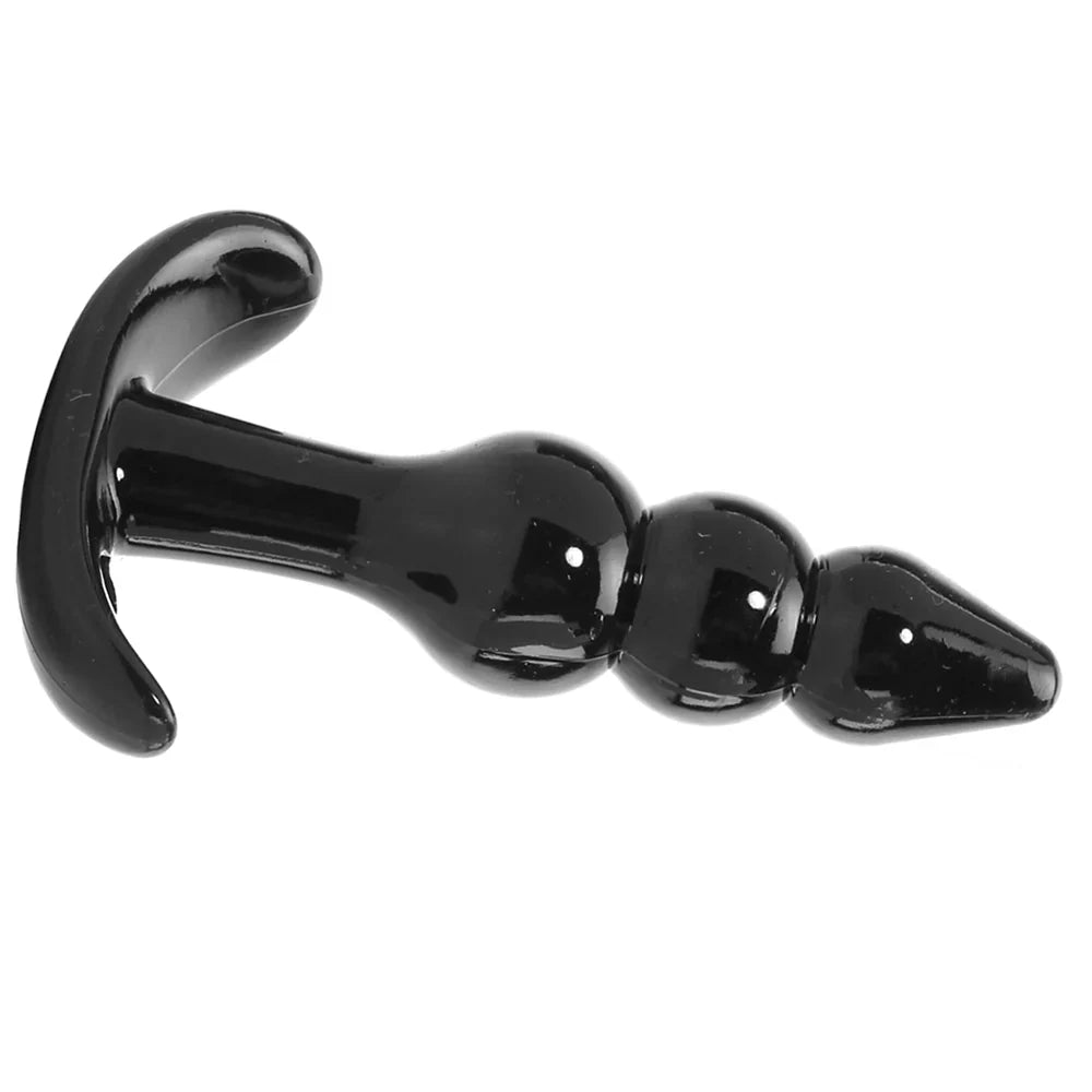 Jelly Rancher Ripple T Butt Plug in Black