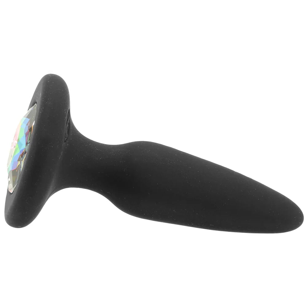 Glams Mini Rainbow Gem Silicone Butt Plug – Toronto adult boutique – features