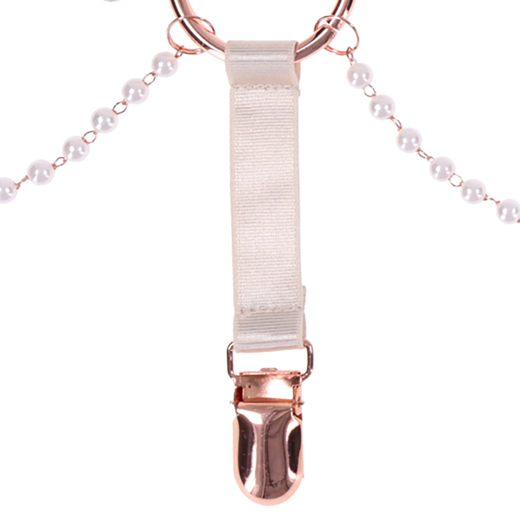 S&M Peaches 'n CreaMe Pearl Garters — Heaven Boutique Toronto 5