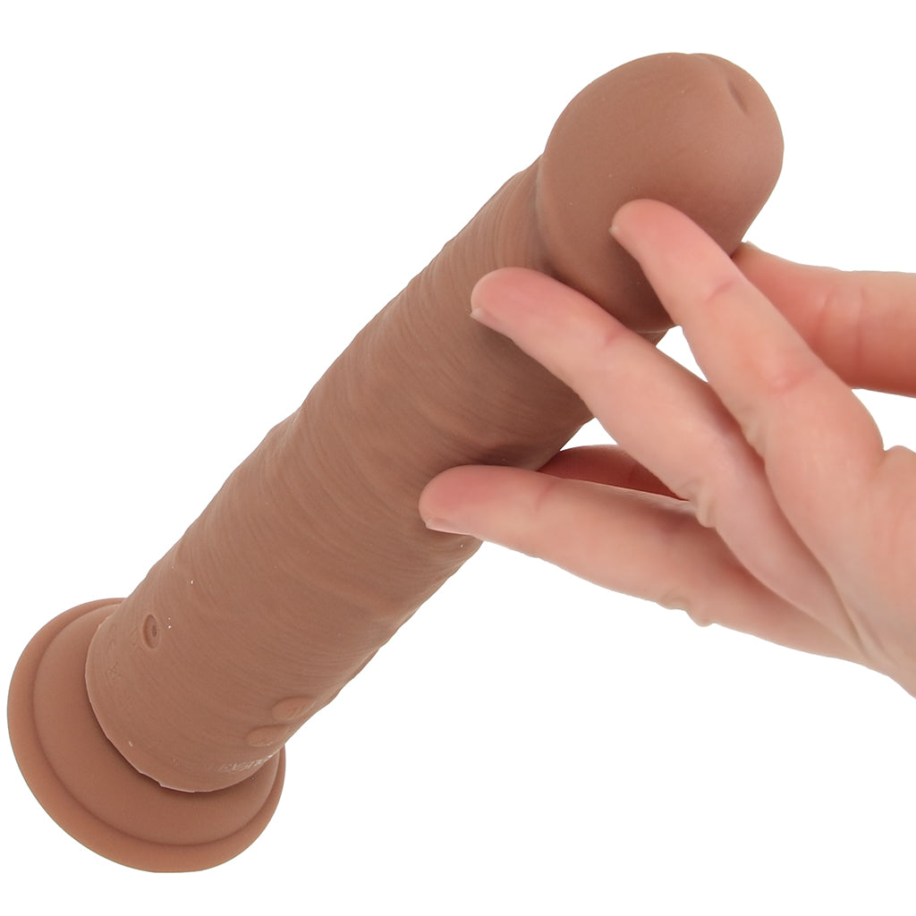 Silicone Studs Vibrating & Thrusting Dildo in Brown — Heaven Boutique Toronto 6