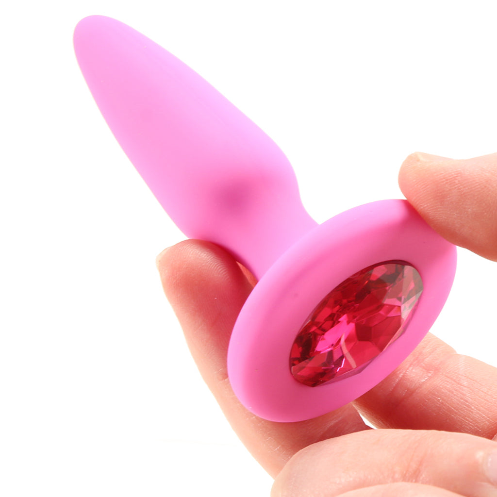 Glams Mini Pink Gem Silicone Butt Plug — Heaven Boutique Toronto 4