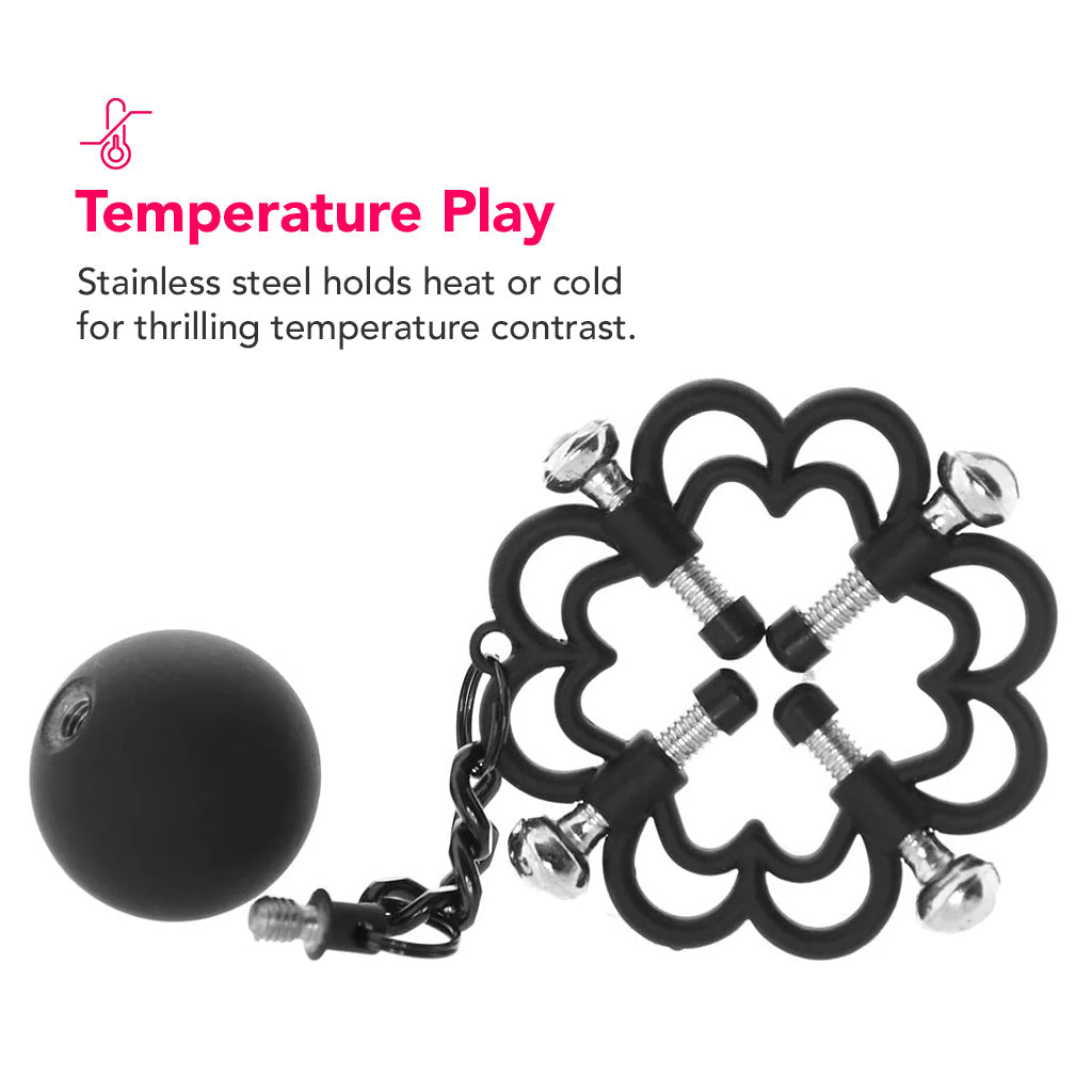 Nipple Grips 4-Point Weighted Nipple Press Clamps in Black — Heaven Boutique Toronto 3