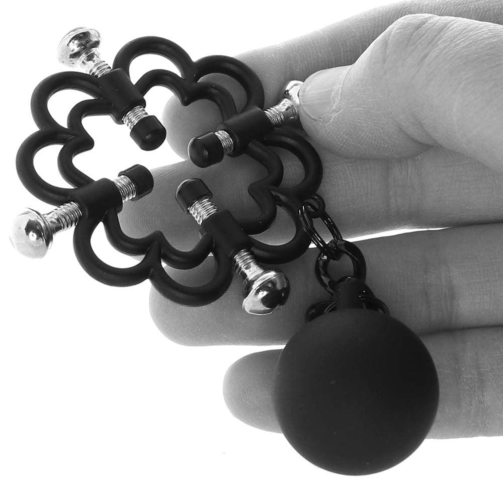 Nipple Grips 4-Point Weighted Nipple Press Clamps in Black — Heaven Boutique Toronto 2