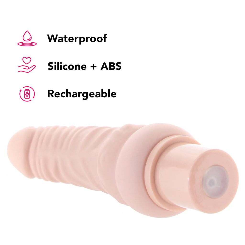 Power Stud Rechargeable Curvy Vibe in Light — size and shape view